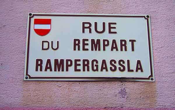 old alsatian language sign in alsace france